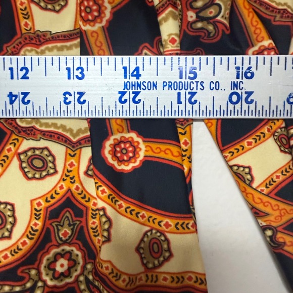 Jude Connally Sheath Dress Womens Small Orange Paisley Jude Cloth 3/4 Sleeve 123 - Picture 2 of 7